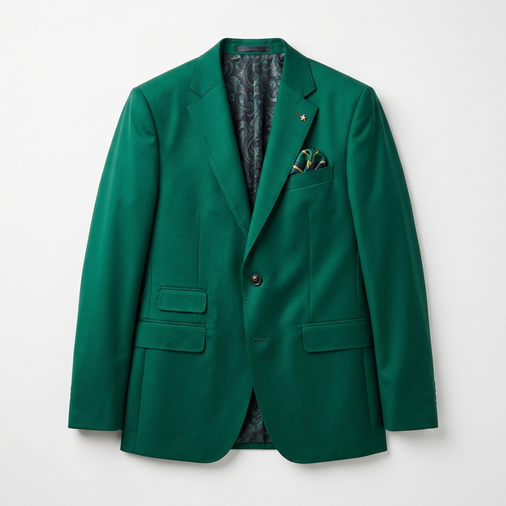 Men Luxury Emerald Green Slim Fit Blazer